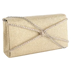 Bolsa Happy Shoes Para Mujer De Fiesta Dorada 08434