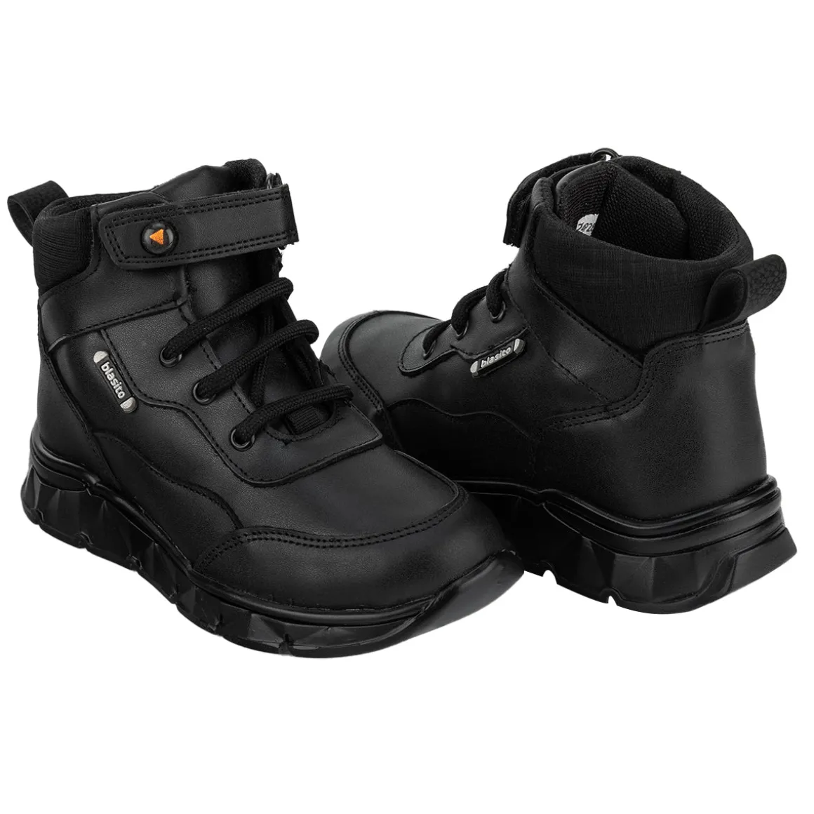 Bota Botín Casual Escolar Negro Niño Blasito 05418