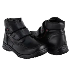 Bota Botín Escolar Bambino Para Niño Velcro Negro 05386