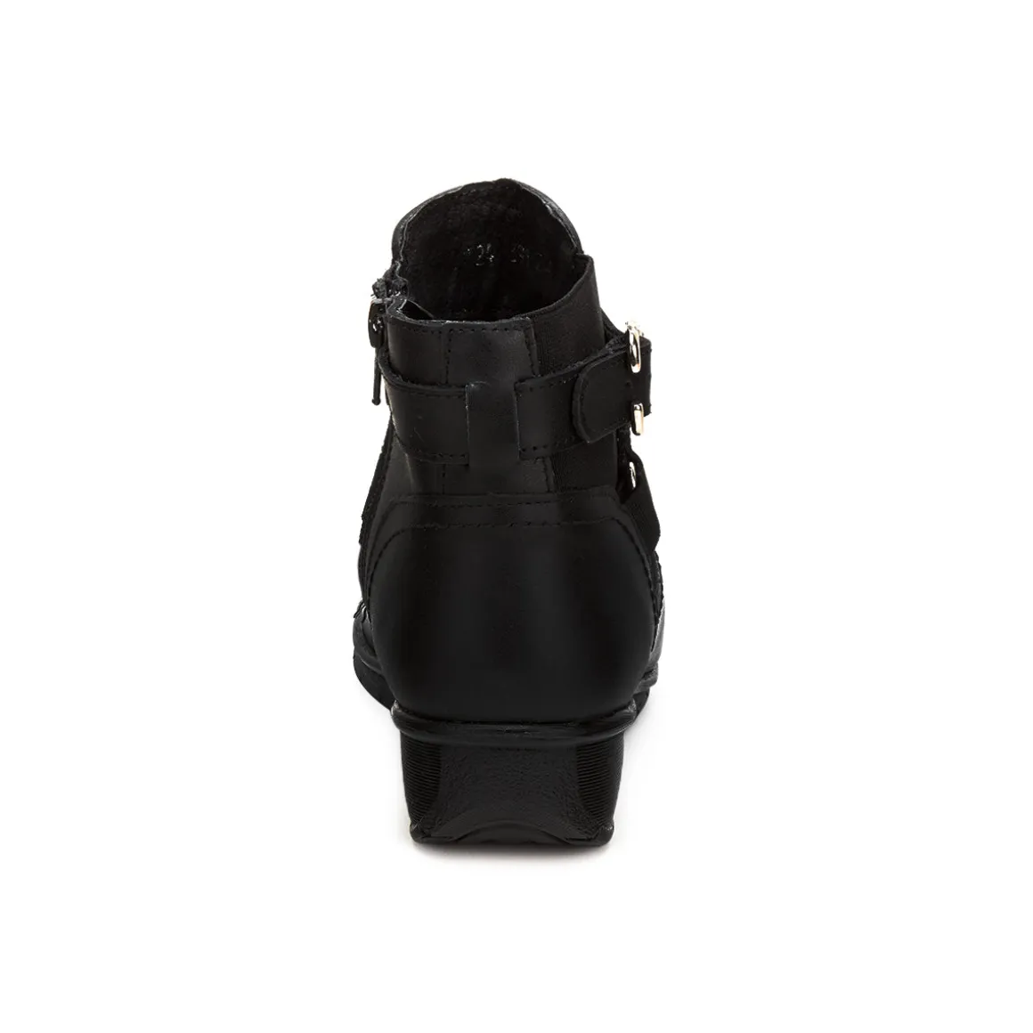 Bota Botín Piel Negro Tacón corrido Para Mujer Epidemia 02046