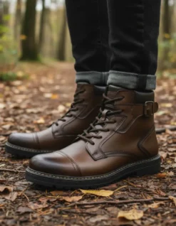 Bota Happy Shoes Para Hombre Chukka De Cuero 08452