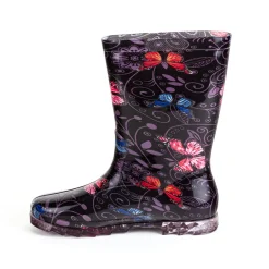 Bota Lluvia Mariposa Para Mujer Pinet 04267
