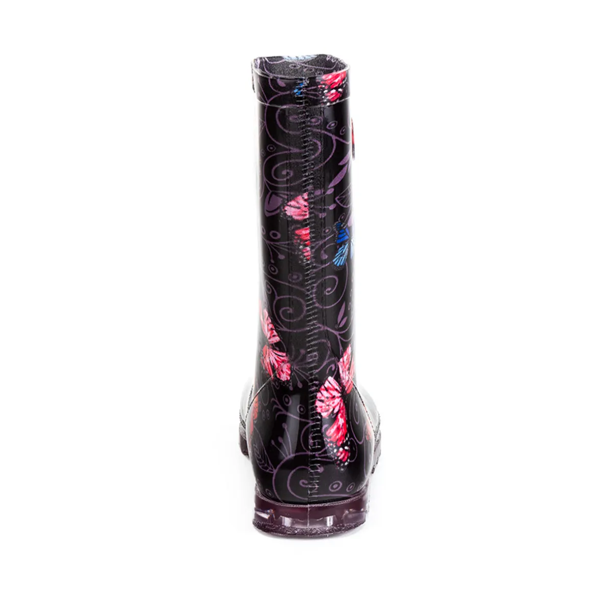 Bota Lluvia Mariposa Para Mujer Pinet 04267