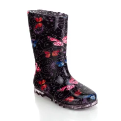 Bota Lluvia Mariposa Para Mujer Pinet 04267