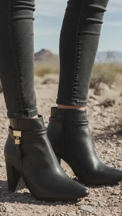 Botines Elegantes Tacón Ancho Para Mujer Vizzano 07147
