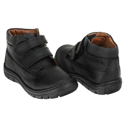 Botín Escolar Dogi Para Niño Piel Negro Velcro 02048
