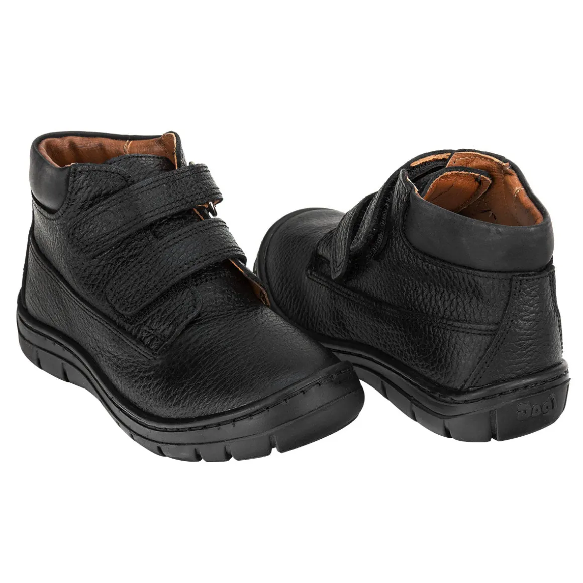 Botín Escolar Dogi Para Niño Piel Negro Velcro 02048