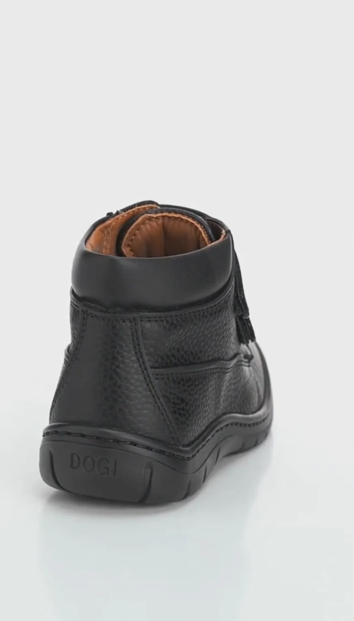 Botín Escolar Dogi Para Niño Piel Negro 02045