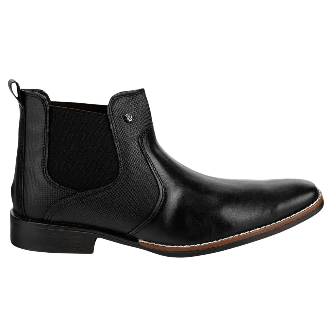 Botín Lugo Conti Para Hombre Vestir Tipo Chelsea Negro 17h684 00039