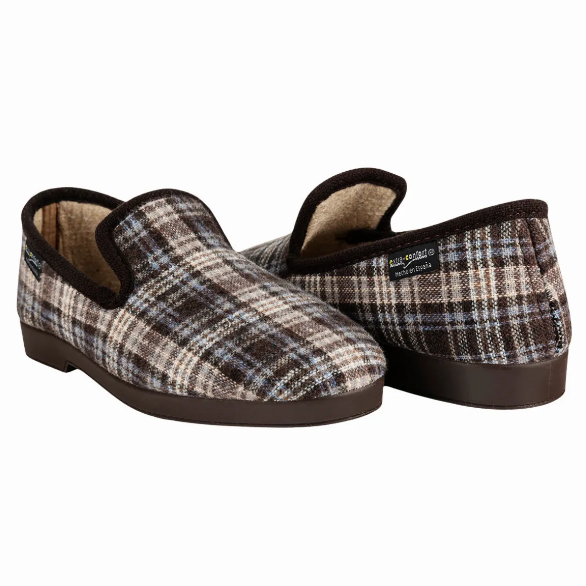 Pantufla Confort Cuadros Para Hombre Extra Confort 07362-63