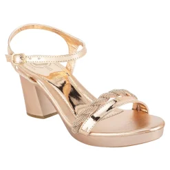 Sandalia Fiesta Graduación Moda Brillo Para Mujer Joza 06357/58 Plata-Oro