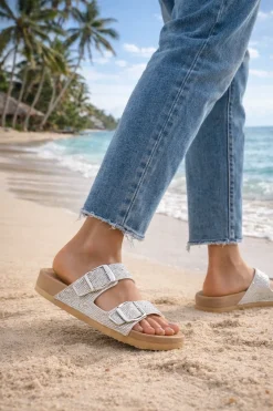 Sandalia Happy Shoes Para Mujer Glitter Glam 08421
