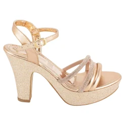 Sandalia Happy Shoes Para Mujer Fiesta Graduación Plataforma 07253/54