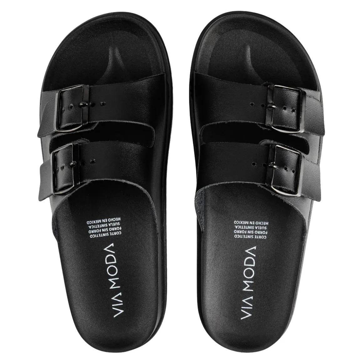 Sandalia Slide Hebilla Para Hombre Viamoda 08480