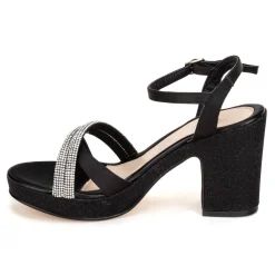 Sandalia Vestir Fiesta Graduación Para Mujer Moda Tacón Plata Joza 02930-03507