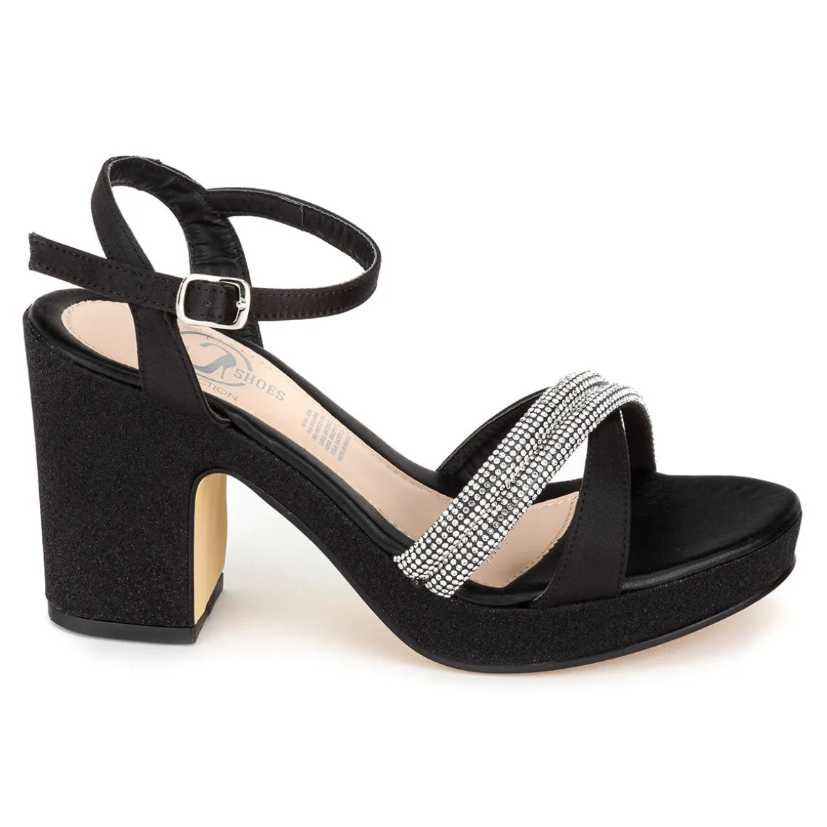 Sandalia Vestir Fiesta Graduación Para Mujer Moda Tacón Plata Joza 02930-03507