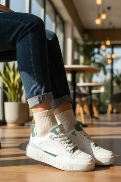 Tenis Blancos Casual Para Mujer Capa de Ozono 08428