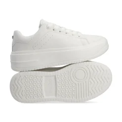 Tenis Blancos Casual Plataforma Para Mujer Capa de Ozono 08427