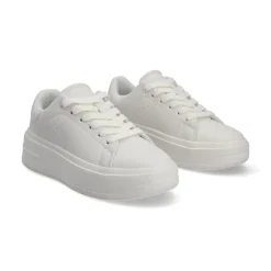 Tenis Blancos Casual Plataforma Para Mujer Capa de Ozono 08427