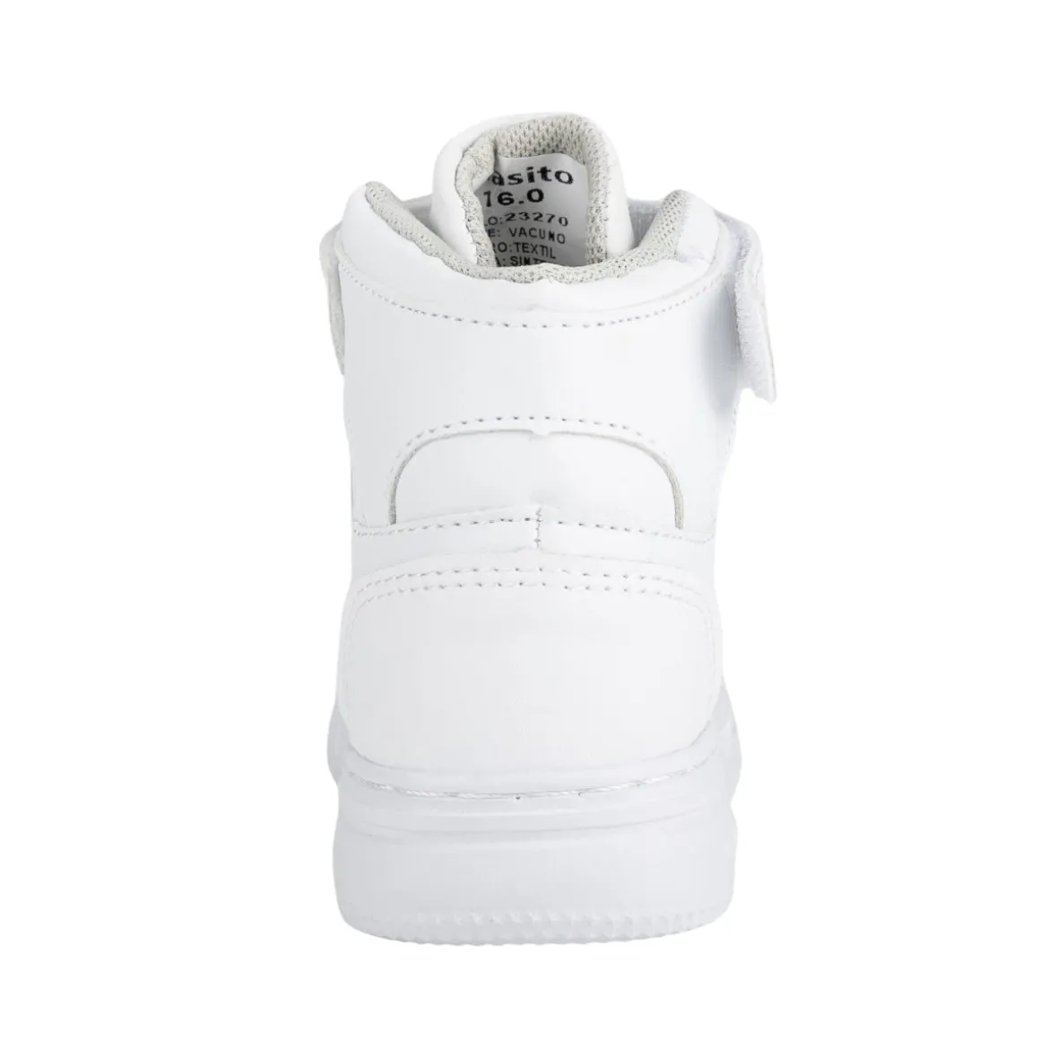 Tenis Blancos Escolar Bota Casual Velcro Para Niño Joven Blasito 05535