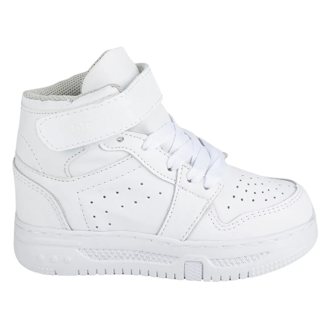 Tenis Blancos Escolar Bota Casual Velcro Para Niño Joven Blasito 05535