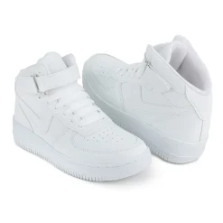 Tenis Blancos Escolar Bota Casuales Niño Stampa 05335