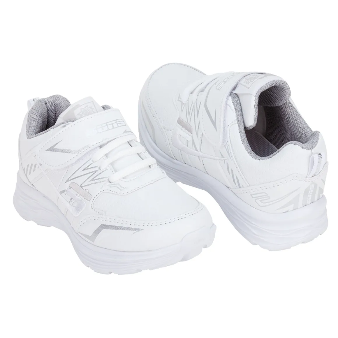 Tenis Blancos Escolar Moderno Casual Detalles Metálicos Niña-o Suns 03024