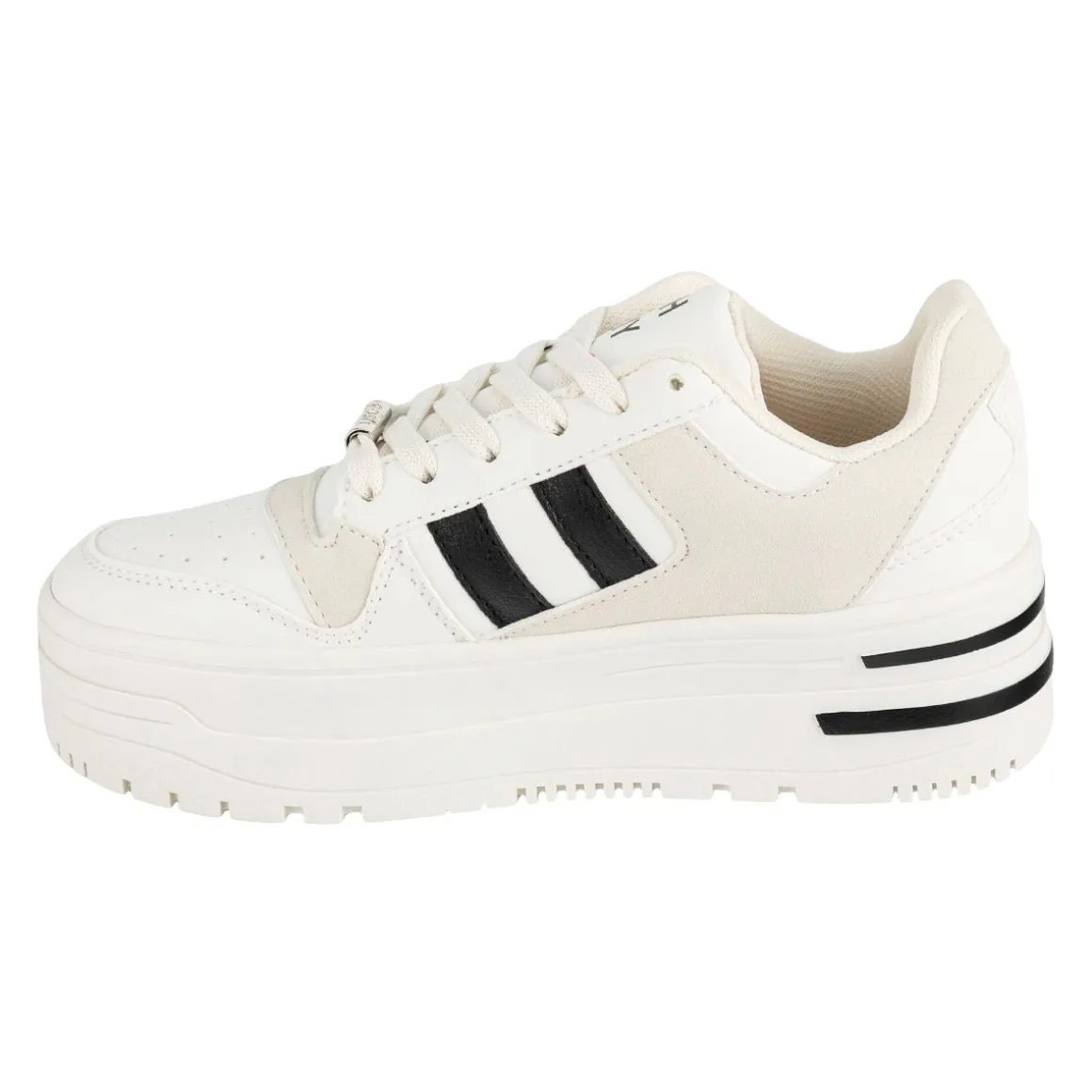 Tenis Blancos Moda Plataforma Para Mujer Gosh 06172
