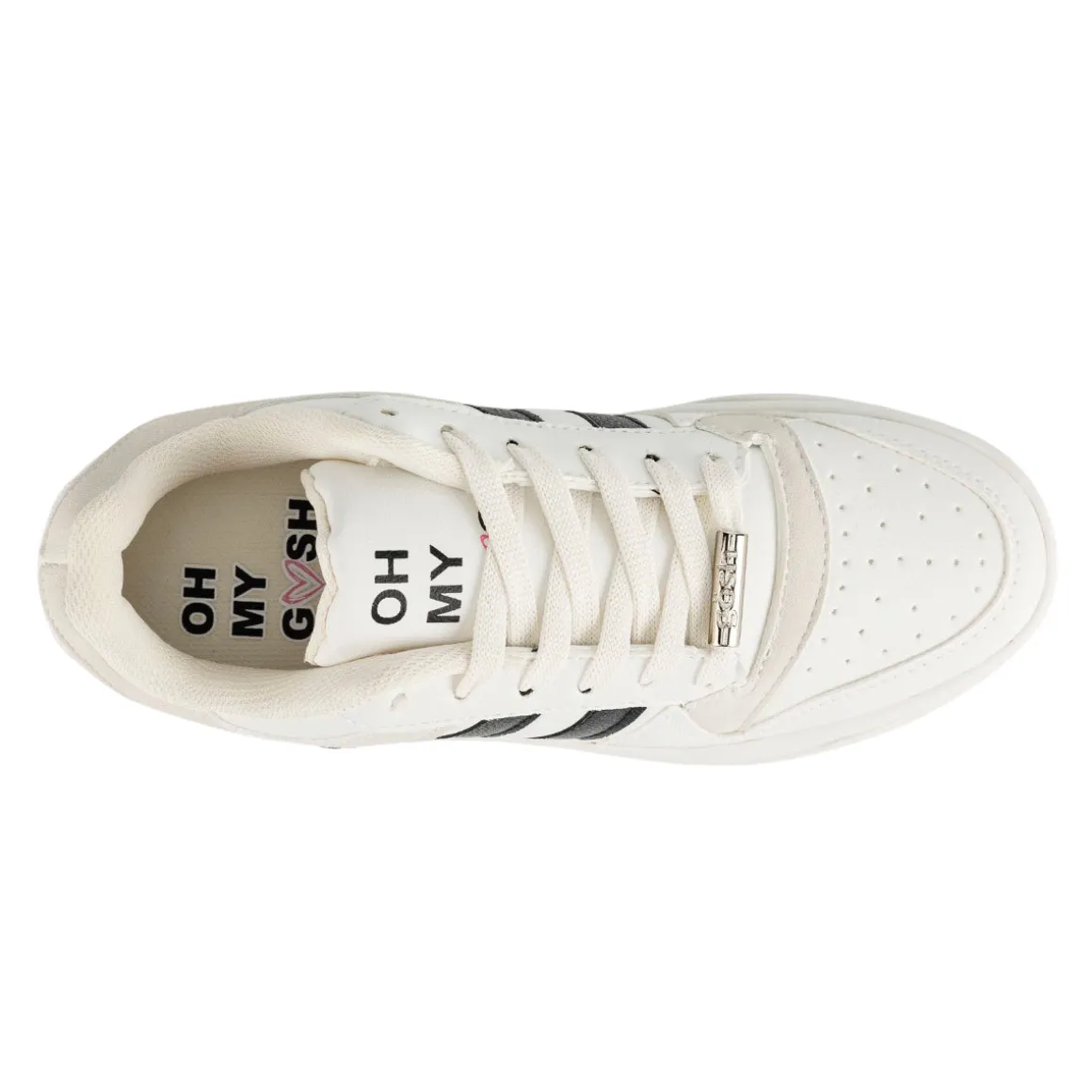Tenis Blancos Moda Plataforma Para Mujer Gosh 06172
