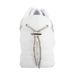 Tenis Blancos Plataforma Brillos Para Mujer Neosport 05216