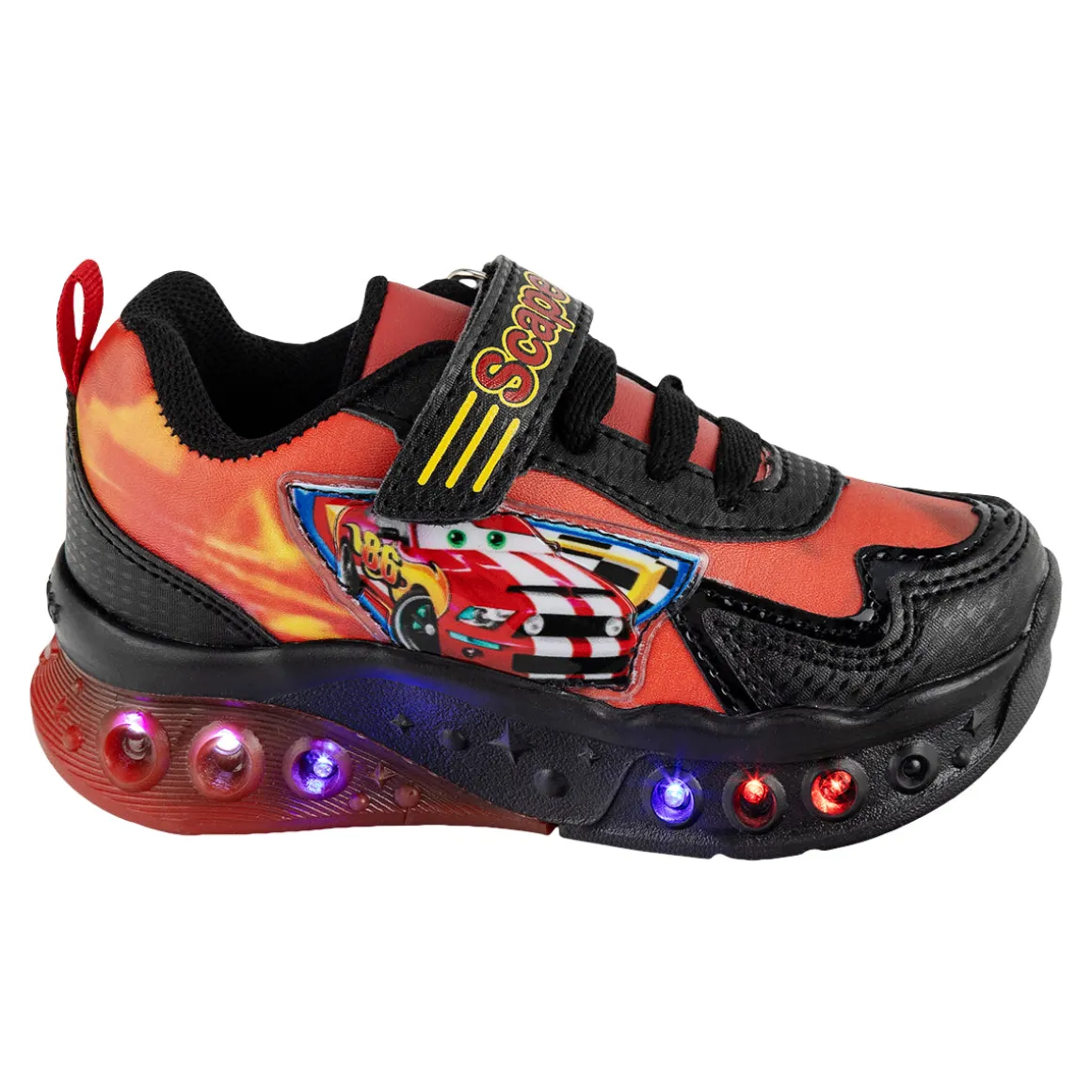 Tenis Casual Cars Luz Led Niño Scape 06305