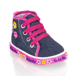 Tenis Moda Flores Mezclilla Niña Gonaykids 02190