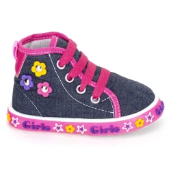 Tenis Moda Flores Mezclilla Niña Gonaykids 02190