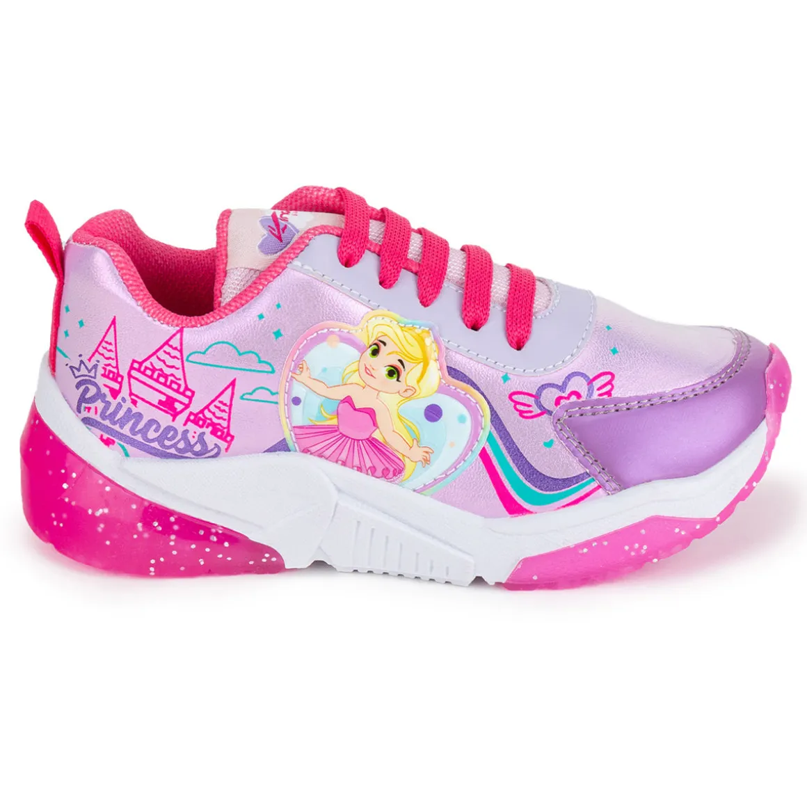 Tenis Moda Niña Princesa Luces Led Kings Lu 03525
