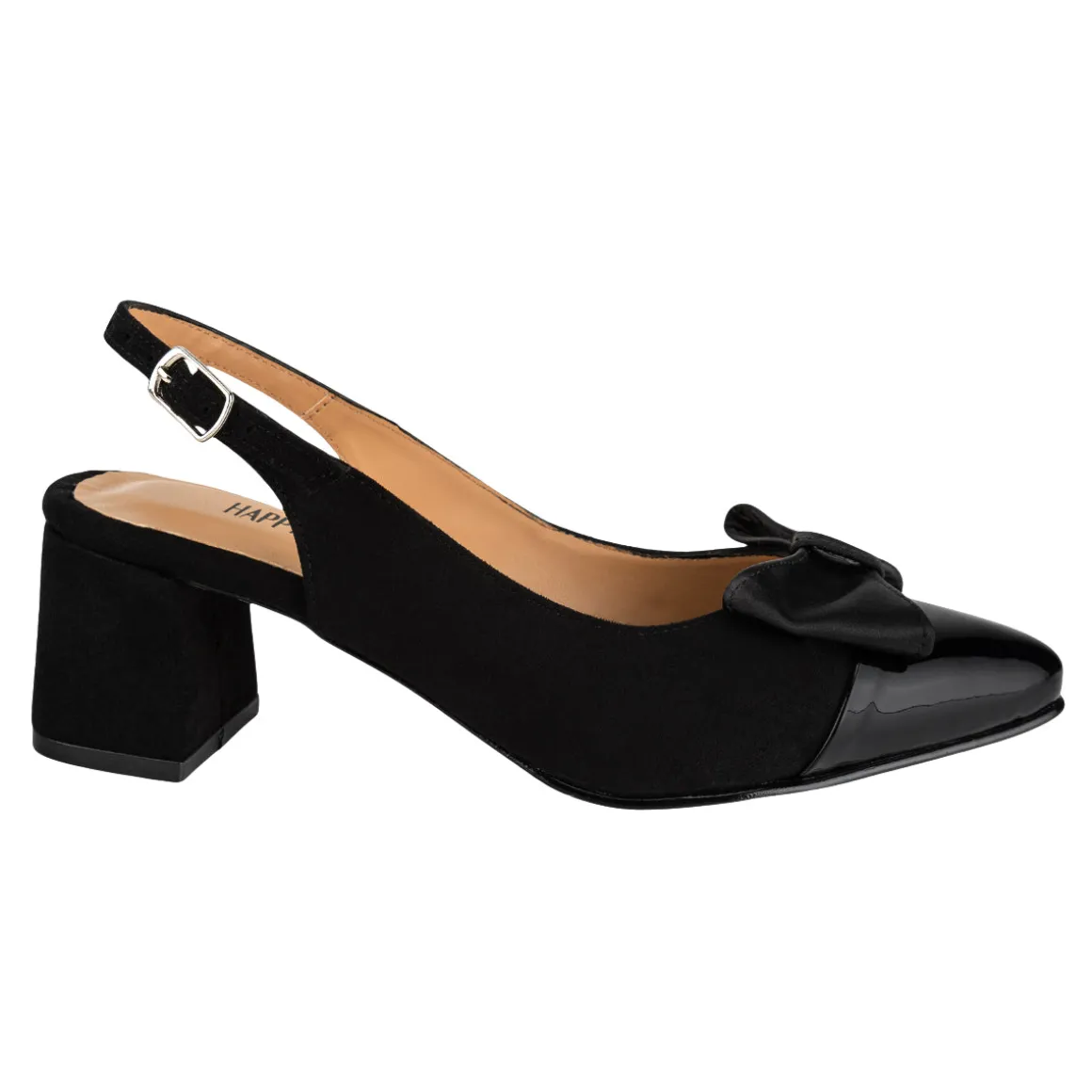 Zapatilla Happy Shoes Para Mujer Slingback Moño 08939-40