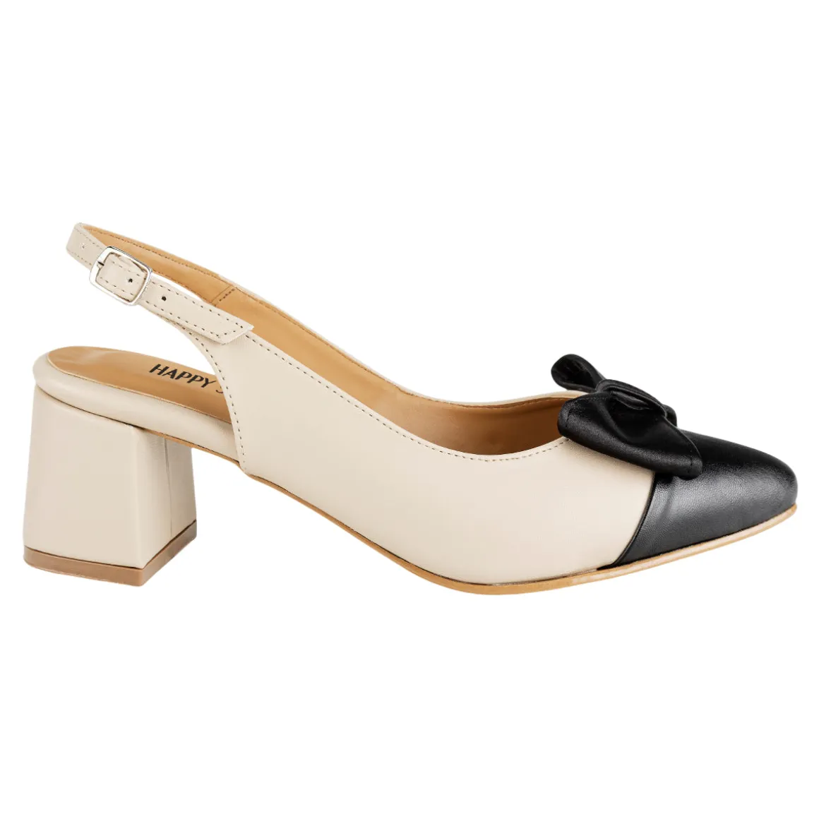 Zapatilla Happy Shoes Para Mujer Slingback Moño 08939-40