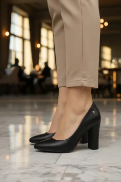 Zapatilla Tacón Bloque Para Mujer Gina Loren 07000
