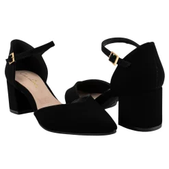 Zapatilla Vestir Tacón Ancho Para Mujer Gina Loren 04843