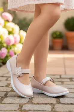 Zapato Balerina Vestir Flor Niña Pekekids 08309