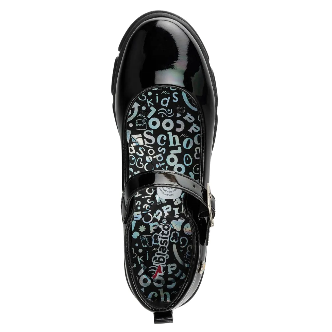 Zapato Charol Escolar Corazón Niña Blasito 05415