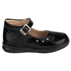 Zapato Dogi Para Niña Corazón Escolar Negro 05506
