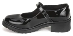 Zapato Escolar Bambino Para Niña Negro Charol Casual 02903