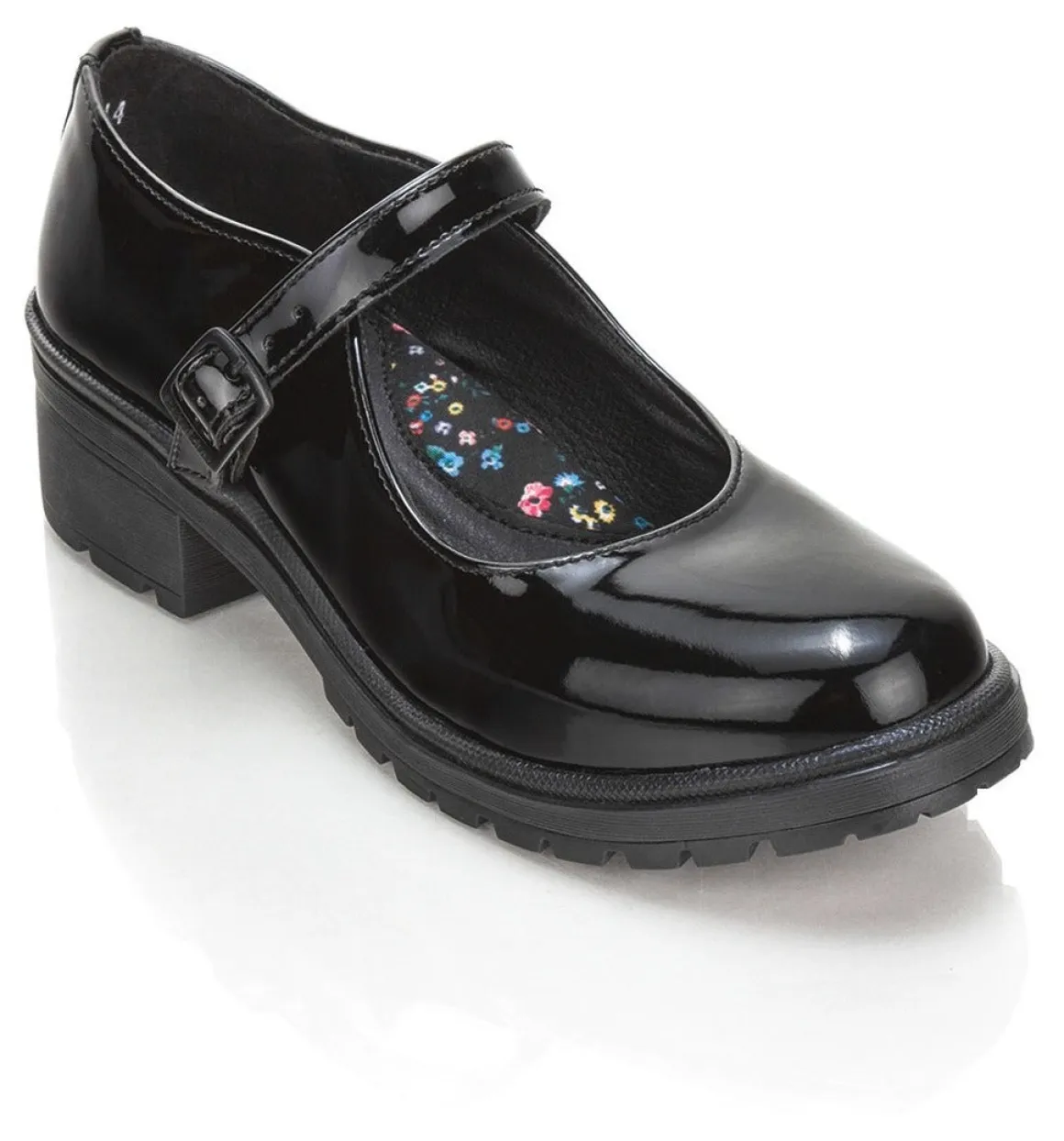 Zapato Escolar Bambino Para Niña Negro Charol Casual 02903