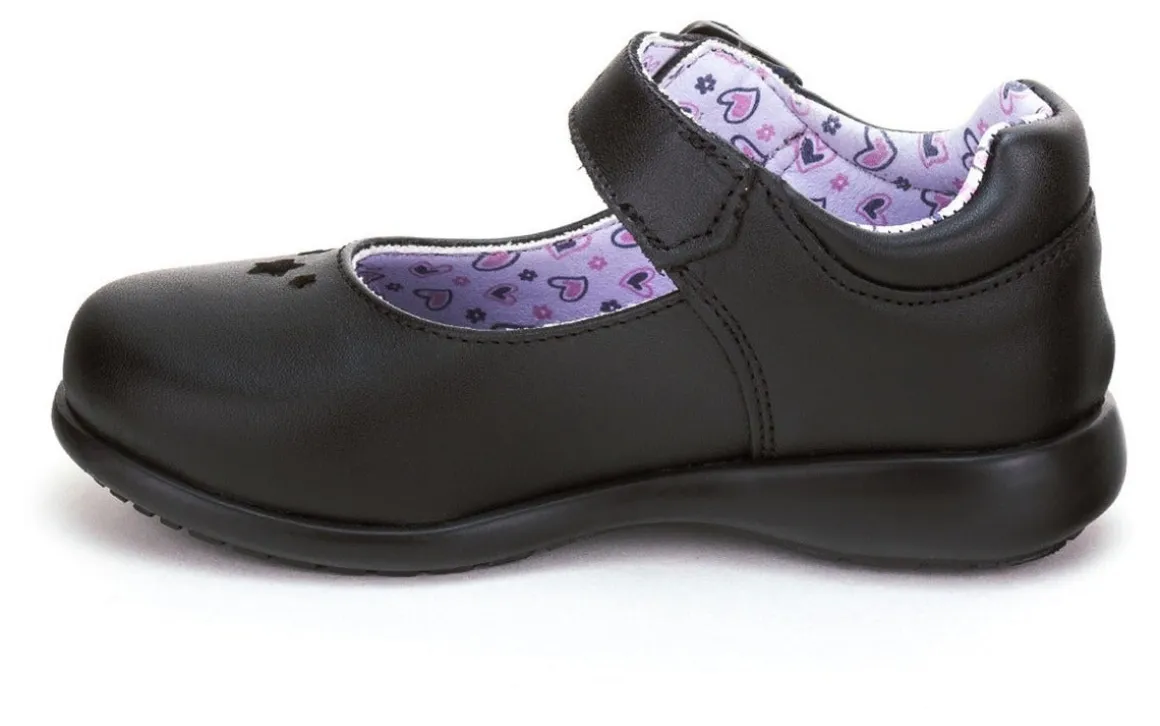 Zapato Escolar Bambino Para Niña Negro Hebilla 02906