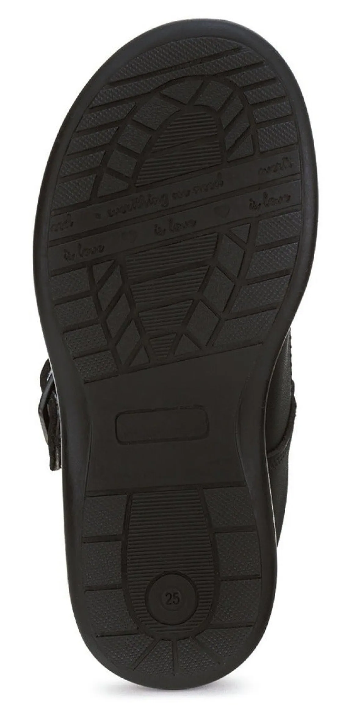 Zapato Escolar Bambino Para Niña Negro Hebilla 02906