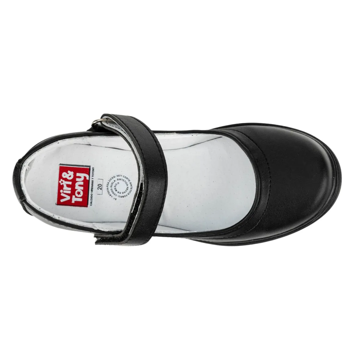 Zapato Escolar Casual Negro Niña Viritony 05351