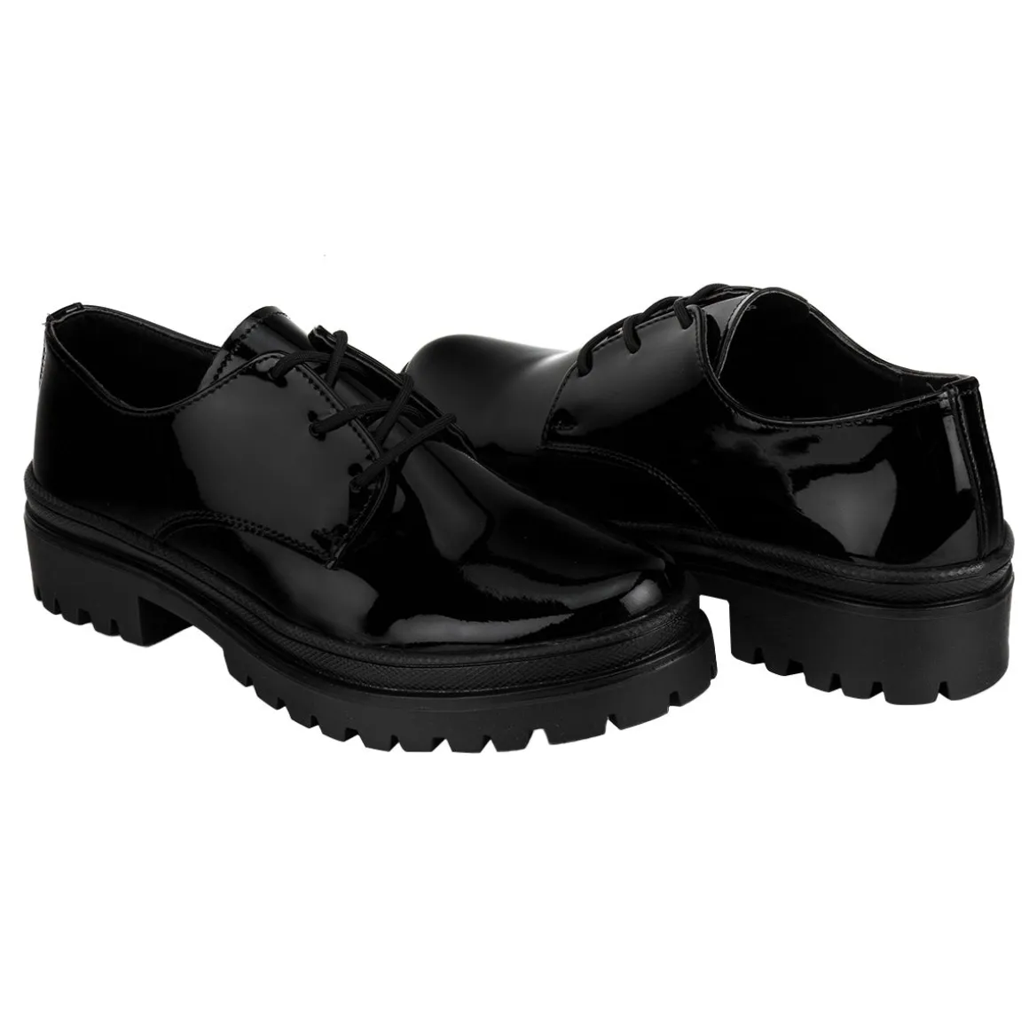 Zapato Escolar Charol Negro Para Junior Niña Blasito 04494