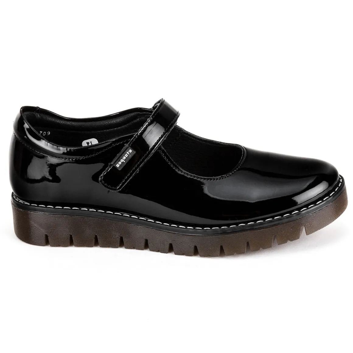 Zapato Escolar Coqueta Para Niña Moda Charol 04363