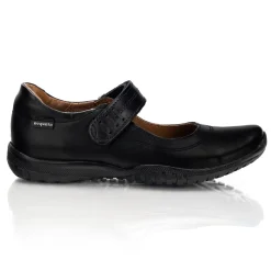 Zapato Escolar Coqueta Para Niña Negros Piel Casuales Flats 00140/141