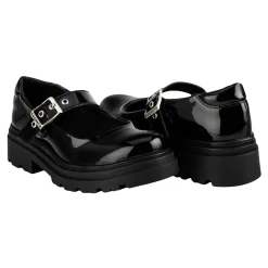 Zapato Escolar Coqueta Para Niña Tacón Chunky Junior 07210
